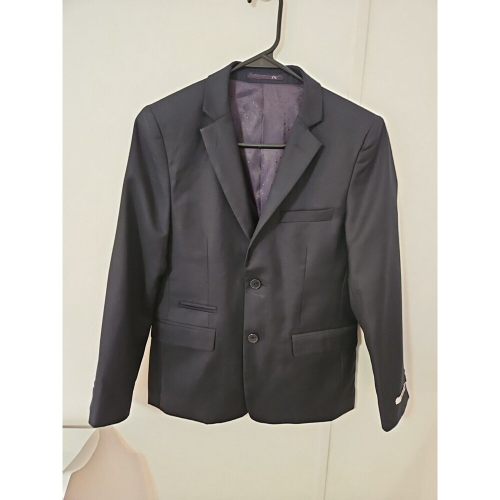 Isaac Mizrahi Kids Boys Blue Two-Button Blazer Sport Coat Suit Jacket Size 14